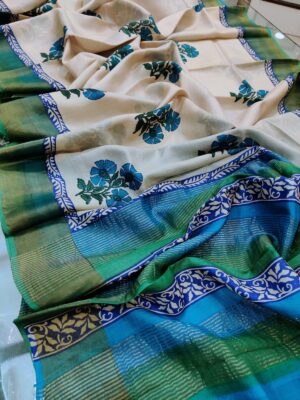 Pure Tussar Silk Printed Sarees (37)