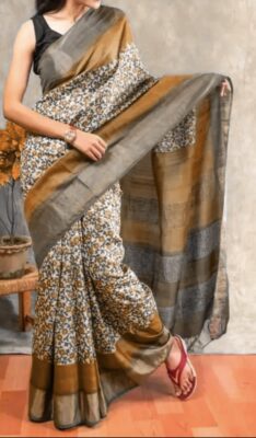 Pure Tussar Silk Printed Sarees (42)