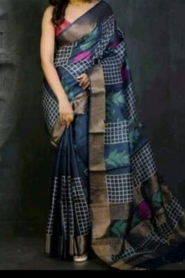 Pure Tussar Silk Printed Sarees (46)