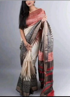 Pure Tussar Silk Printed Sarees (47)