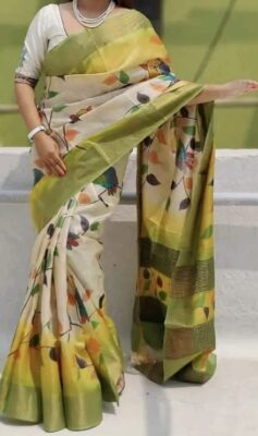 Pure Tussar Silk Printed Sarees (49)