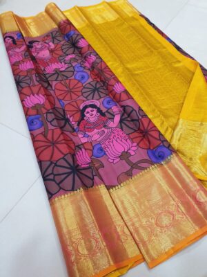 Kanchipuram Pure Silk Kalamkari Sarees (1)