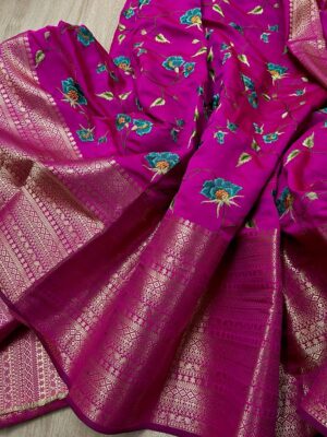 Banaras Soft Silk Embroidary Sarees (11)