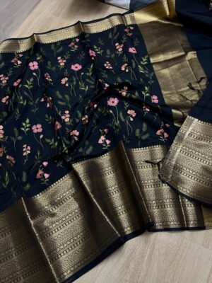 Banaras Soft Silk Embroidary Sarees (2)