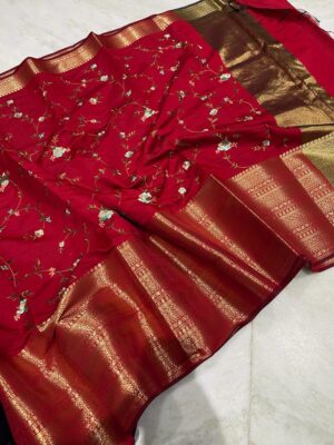 Banaras Soft Silk Embroidary Sarees (5)