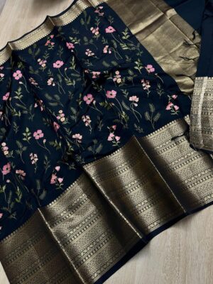 Banaras Soft Silk Embroidary Sarees (6)
