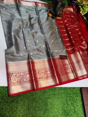 Banarsi Organza Silk Sarees With Blouse (8)
