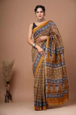 Chanderi Silk Sarees With Blouse (1)