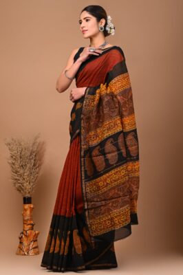 Chanderi Silk Sarees With Blouse (11)