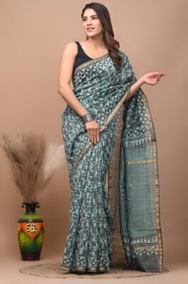 Chanderi Silk Sarees With Blouse (12)