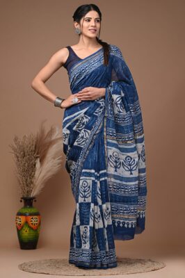Chanderi Silk Sarees With Blouse (14)
