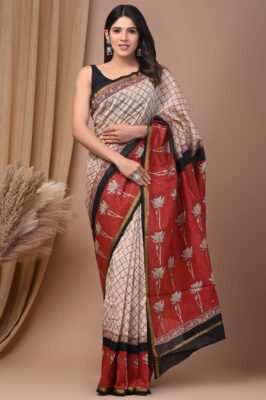 Chanderi Silk Sarees With Blouse (18)