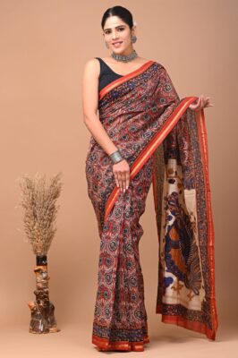 Chanderi Silk Sarees With Blouse (2)