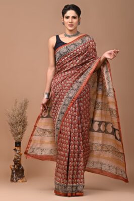Chanderi Silk Sarees With Blouse (20)