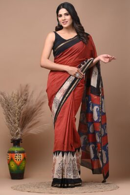 Chanderi Silk Sarees With Blouse (24)