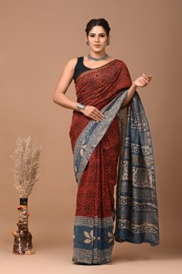 Chanderi Silk Sarees With Blouse (27)