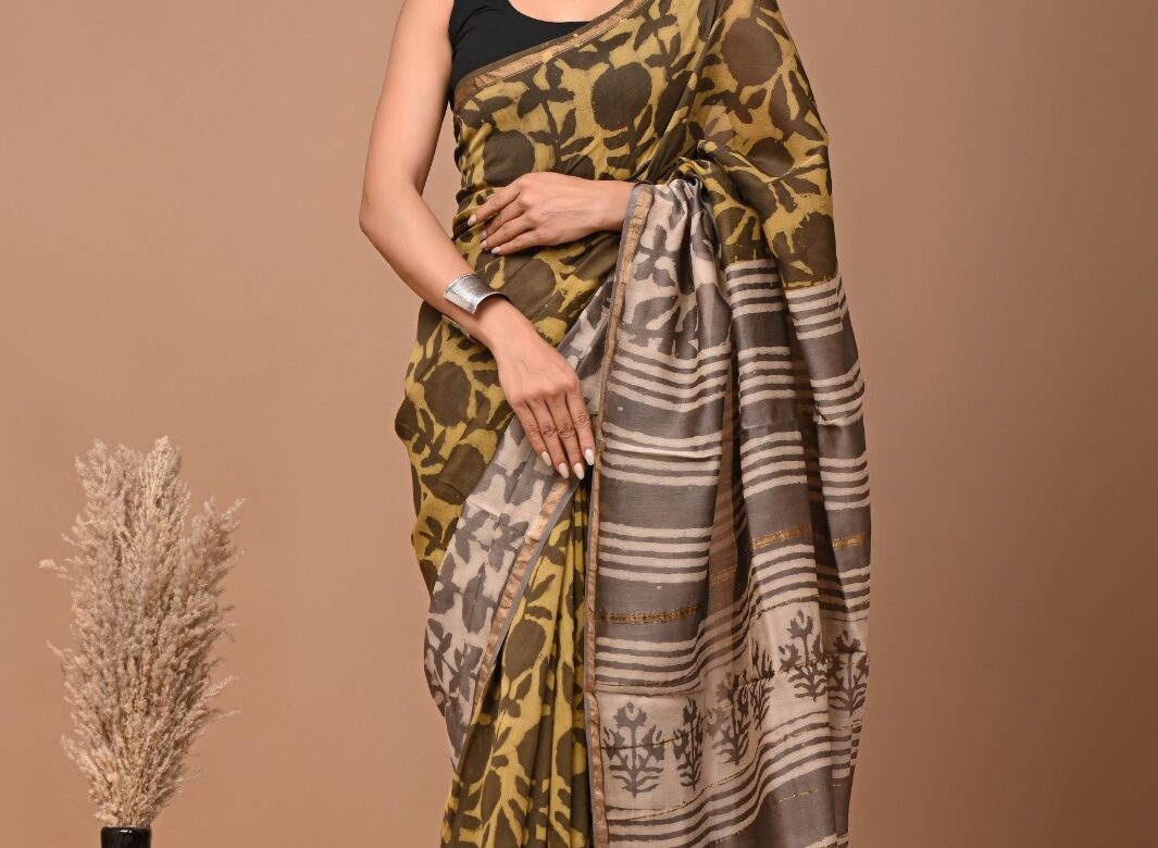 Chanderi Silk Sarees With Blouse (28)