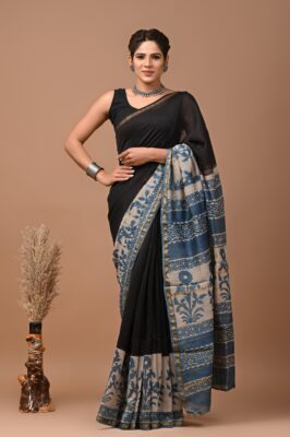 Chanderi Silk Sarees With Blouse (29)