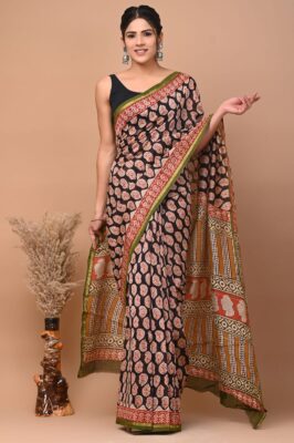 Chanderi Silk Sarees With Blouse (3)