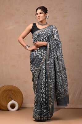 Chanderi Silk Sarees With Blouse (31)