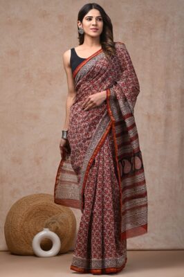 Chanderi Silk Sarees With Blouse (32)