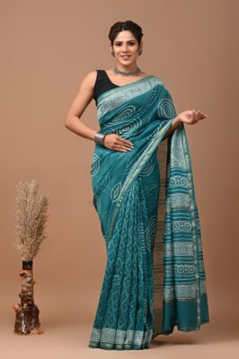 Chanderi Silk Sarees With Blouse (33)