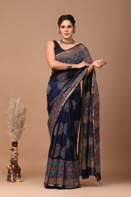 Chanderi Silk Sarees With Blouse (34)