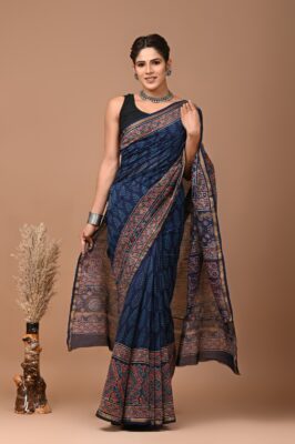 Chanderi Silk Sarees With Blouse (36)