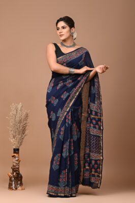 Chanderi Silk Sarees With Blouse (37)