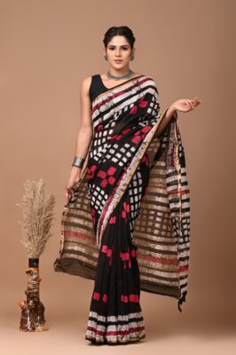 Chanderi Silk Sarees With Blouse (38)