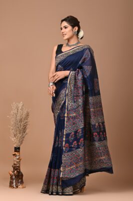 Chanderi Silk Sarees With Blouse (39)