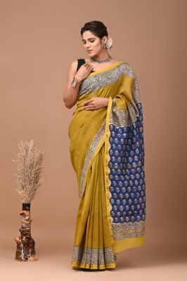 Chanderi Silk Sarees With Blouse (40)