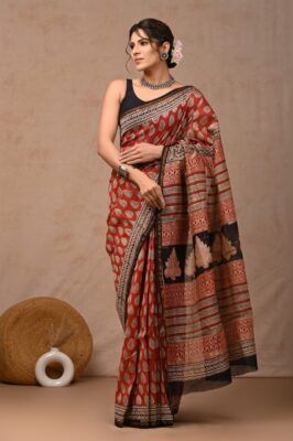Chanderi Silk Sarees With Blouse (42)