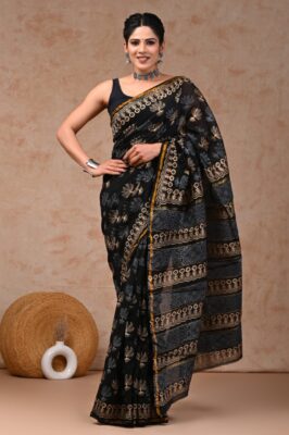 Chanderi Silk Sarees With Blouse (44)