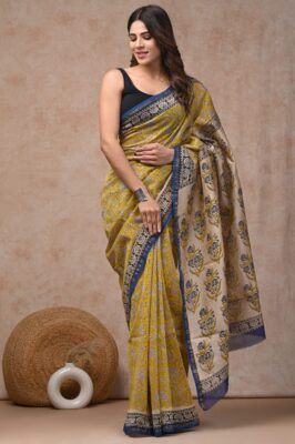 Chanderi Silk Sarees With Blouse (49)