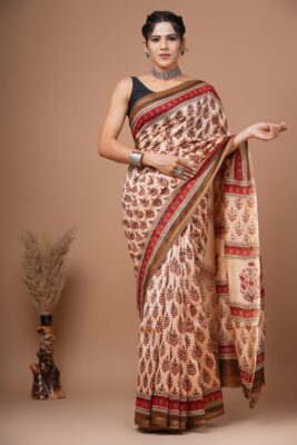 Chanderi Silk Sarees With Blouse (5)