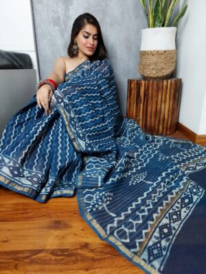 Chanderi Silk Sarees With Blouse (51)