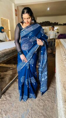 Chanderi Silk Sarees With Blouse (52)