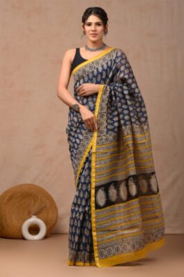 Chanderi Silk Sarees With Blouse (55)