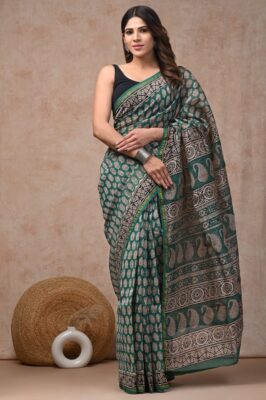 Chanderi Silk Sarees With Blouse (58)