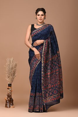 Chanderi Silk Sarees With Blouse (60)