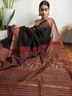 Chanderi Silk Sarees With Blouse (61)