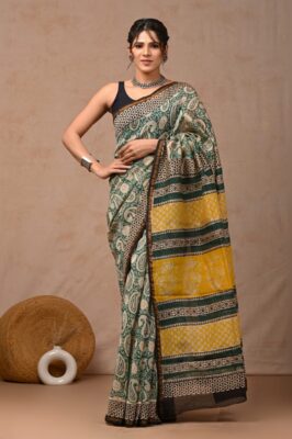 Chanderi Silk Sarees With Blouse (62)