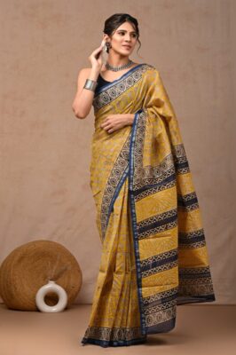 Chanderi Silk Sarees With Blouse (63)