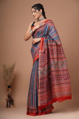 Chanderi Silk Sarees With Blouse (7)