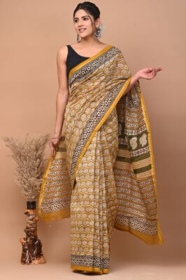 Chanderi Silk Sarees With Blouse (8)