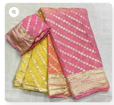 Georgette Shaded Sarees With Blouse (1)