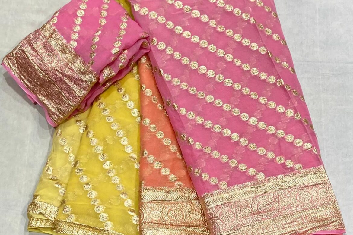 Georgette Shaded Sarees With Blouse (5)