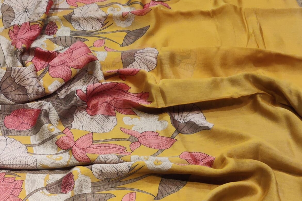 Handloom Maheshwari Silk Pichwai Printed Sarees (1)
