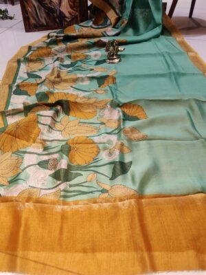Handloom Maheshwari Silk Pichwai Printed Sarees (2)